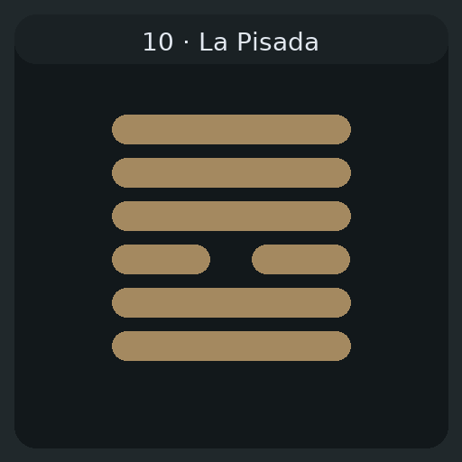 10 La Pisada — 履 Lǚ
