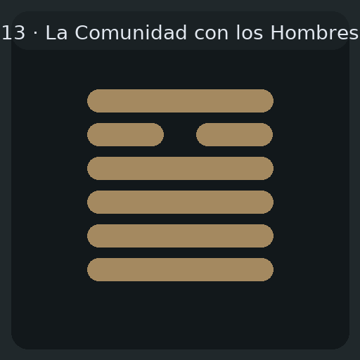 13 Comunidad con los Hombres — 同人 Tóng Rén