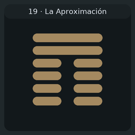 19 La Aproximación — 臨 Lín
