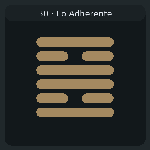 30 Lo Adherente (Fuego) — 離 Lí