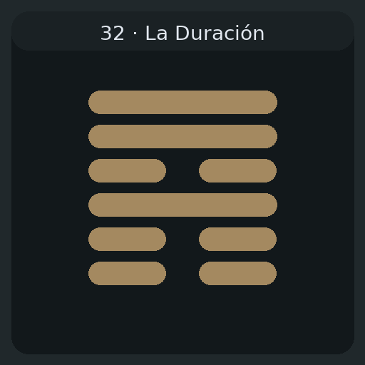 32 La Duración — 恆 Héng