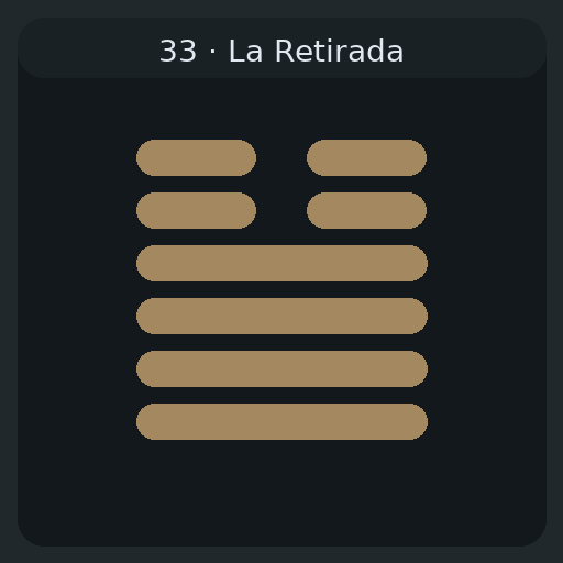 33 La Retirada — 遯 Dùn