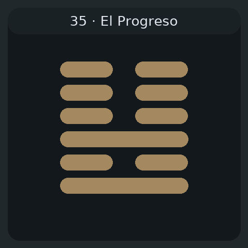 35 El Progreso — 晉 Jìn