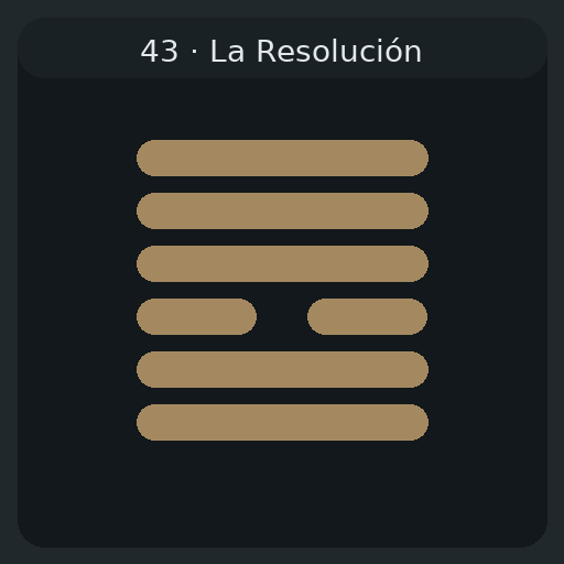 43 La Resolución — 夬 Guài
