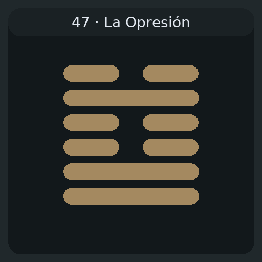 47 La Opresión — 困 Kùn