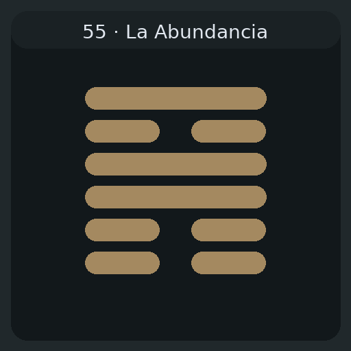 55 La Abundancia — 豐 Fēng